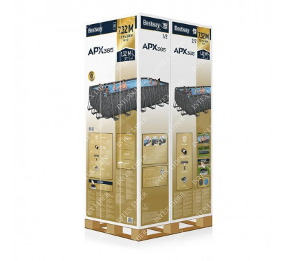 Каркасный прямоугольный бассейн APX-365 Bestway, 732х366х132см (561KG)