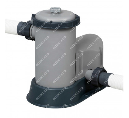56725 Каркасный бассейн круглый Bestway Power Steel Deluxe — Дерево 488х122+фильтр-насос карт. 5678 л/ч
